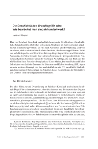 Die Geschichtlichen Grundbegriffe oder: Wie bearbeitet man ein Jahrhundertwerk?