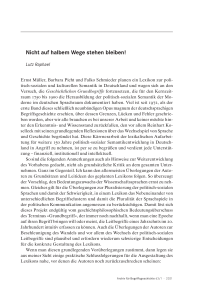 Nicht auf halbem Wege stehen bleiben !