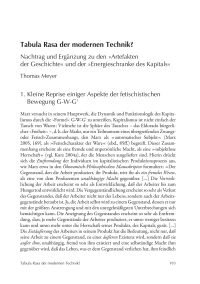 Tabula Rasa der modernen Technik?