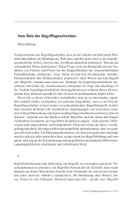 Vom Reiz der Begriffsgeschichten