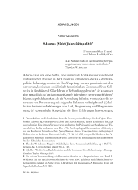 Adornos (Nicht-)Identitätspolitik