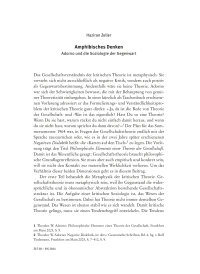 Amphibisches Denken. Adorno und die Soziologie der Gegenwart