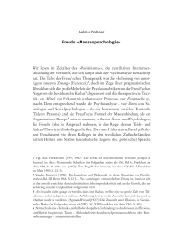 Freuds »Massenpsychologie«