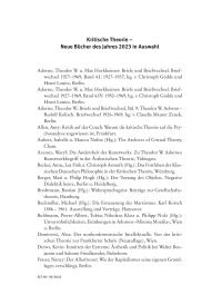 Kritische Theorie – Neue Bücher des Jahres 2023 in Auswahl