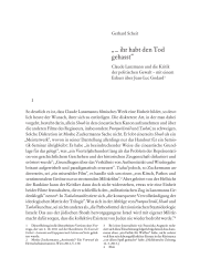 »… ihr habt den Tod gehasst«