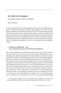 Das Selbst bei Kierkegaard