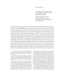 »Völlige Vernichtung der Sexualität«