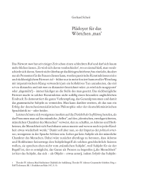 Plädoyer für das Wörtchen ›man‹