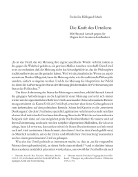 Die Kraft des Urteilens