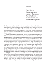 Zwei kleine Illustrationen zu Manfred Dahlmanns Was ist Wahrheit? als Miniaturen von Hobbes und Spinoza