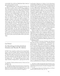 Zur Beziehung zwischen Gershom Scholem und Theodor W. Adorno
