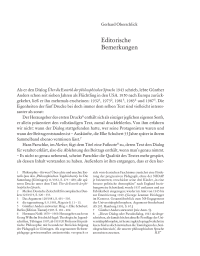 Editorische Bemerkungen