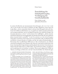Entschärfung der Subjektphilosophie, Verdrängung der Gesellschaftskritik