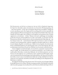 Lévi-Strauss versus Sartre