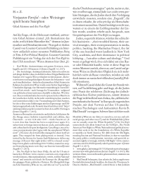 Verjazzter ›Parsifal‹ – oder: Weininger spielt heute Saxophon