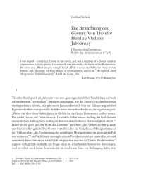 Die Bewaffnung des Gestors: Von Theodor Herzl zu Vladimir Jabotinsky