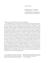 Shakespeare veraltet?