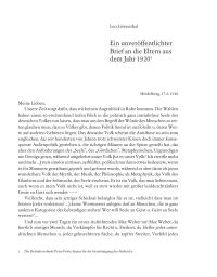 Ein unveröffentlichter Brief an die Eltern aus dem Jahr 1920