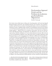 Psychoanalyse Sigmund Freuds und das Problem des konkreten gesellschaftlichen Allgemeinen