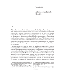 Adornos musikalische Begriffe