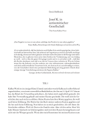 Josef K. in antisemitischer Gesellschaft