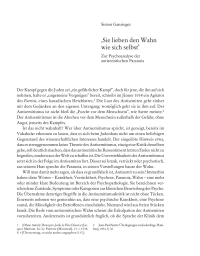 ›Sie lieben den Wahn wie sich selbst‹