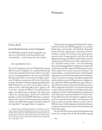 Israel-Boykotteure in der Sackgasse