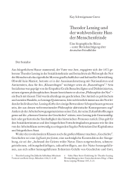 Theodor Lessing und der wohlverdiente Hass der Menschenfeinde