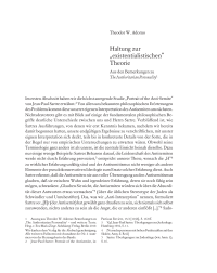 Haltung zur »existentialistischen« Theorie