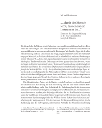 »...damit der Mensch lernt, dass er nur ein Instrument ist...«