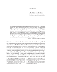 »Macht muss fließen«