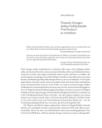 Versuch, Georges-Arthur Goldschmidts Vom Nachexil zu verstehen