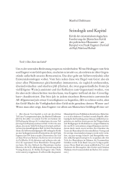 Seinslogik und Kapital