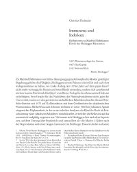 Immanenz und Indolenz