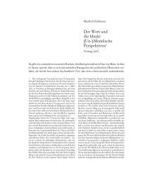 Der Wert und die Ideale: (Un-)Moralische Perspektiven
