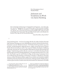 Judentum und Sozialismus im Werk von Aaron Steinberg