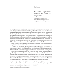 Wie eine Religion der anderen die Wahrheit wegnimmt