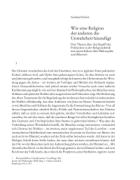 Wie eine Religion der anderen die Unwahrheit hinzufügt