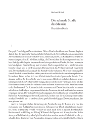 Die schmale Straße des Messias: Über Albert Drach