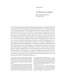 Le désastre incompris