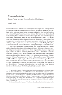 Eriugena’s Pantheism