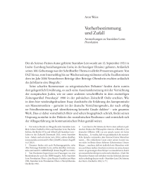 Vorherbestimmung und Zufall