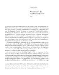 Adorno und die Frankfurter Schule (1959)