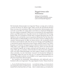 Negativismus und Nihilismus