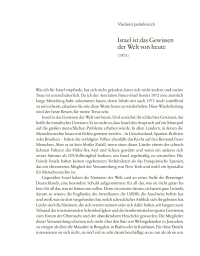 Israel ist das Gewissen der Welt von heute