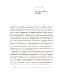 Zu Jankélévitch, zu Israel