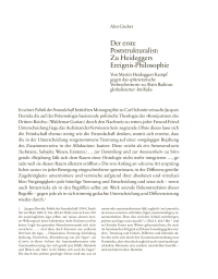 Der erste Poststrukturalist: Zu Heideggers Ereignis-Philosophie