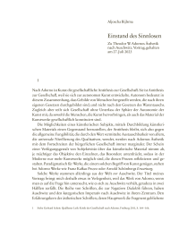 Einstand des Sinnlosen