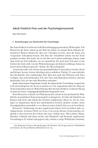 Jakob Friedrich Fries und der Psychologismusstreit