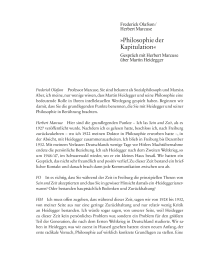 »Philosophie der Kapitulation«